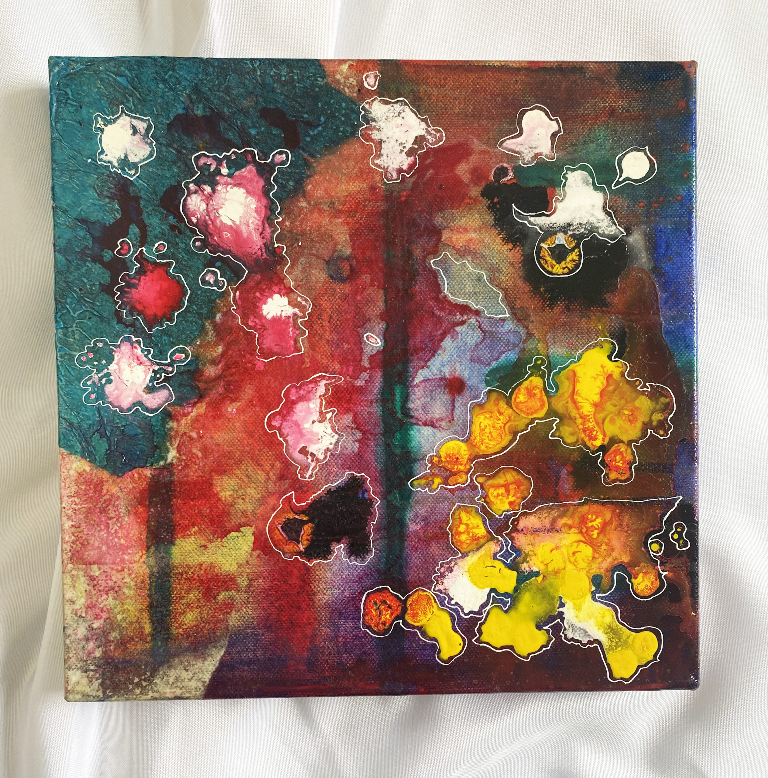 The beginning abstract painting mixed media